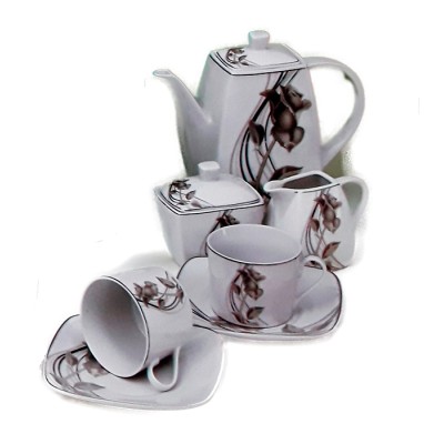 Σερβίτσιο Τσαγιού Πορσελάνης 15τεμ. Λουλούδια