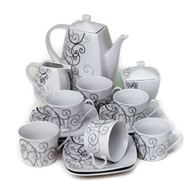Σερβίτσιο Τσαγιού Πορσελάνης 15τεμ. με αφηρημένα σχέδια