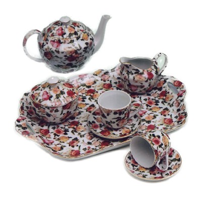 Σερβίτσιο Τσαγιού Πορσελάνης Με Δίσκο