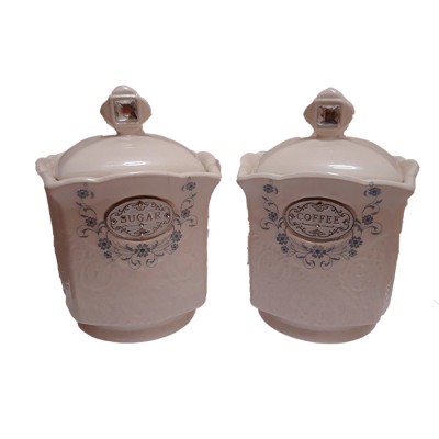 Κεραμικά Βάζα Για Καφέ-Ζάχαρη 2τεμ. HC15100210-6