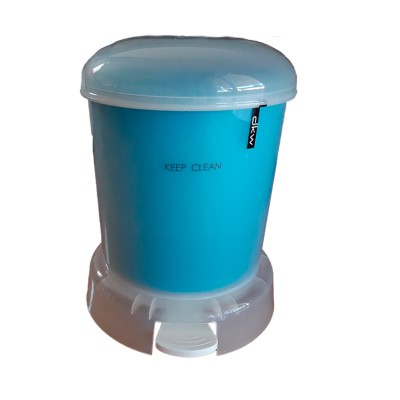 Κάδος Απορριμάτων Πλαστικό Λευκό/Μπλε