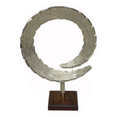 Μεταλλικός Διακοσμητικός Στρόβιλος σε ξύλινη βάση