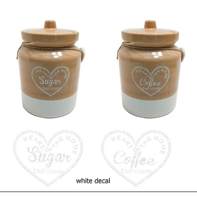 Σετ κεραμικά βάζα καφέ/ζάχαρη 2 τεμ. JW190433