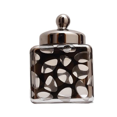 Βάζο Γυάλινο Διακοσμητικό Με Καπάκι