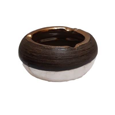 Τασάκι κεραμικό χρυσό-φίλντισι