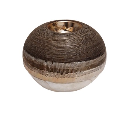 Κηροπήγιο Κεραμικό Χρυσό-Φίλντισι