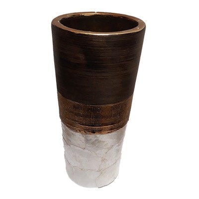 Κεραμικό Σωλήνας Βάζο Χρυσό-Φίλντισι