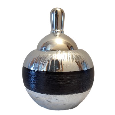 Φοντανιέρα Κεραμική Μαύρο/Ασημί