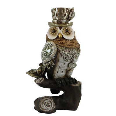 Διακοσμητική Κουκουβάγια Polyresin σε κλαδί 10x8x24εκ