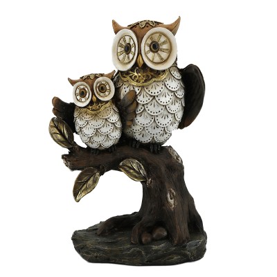 Διακοσμητικές Κουκουβάγιες Polyresin Σε Κλαδί 17x8.5x22.5εκ