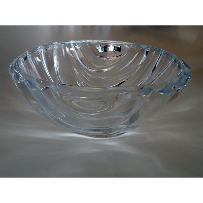 Μεγάλο Μπολ Στρογγυλό Γυάλινο Με Κυματιστό Σχέδιο
