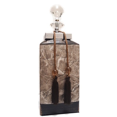 Βάζο Τζαρ Κεραμικό Με Καπάκι/Φούντα WB16-19