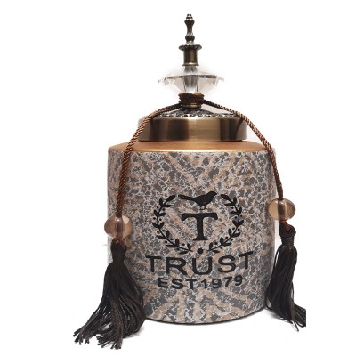 Βάζο Τζαρ Κεραμικό Με Καπάκι/Φούντα WB15-02-19400