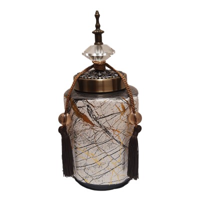 Βάζο Τζαρ Κεραμικό Με Καπάκι/Φούντα WB15A-1-001