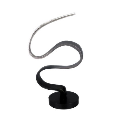 Μεταλλικό Αφηρημένο Διακοσμητικό Σε Μαύρη MDF Βάση