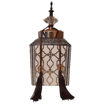 Βάζο Τζαρ Κεραμικό Με Καπάκι/Φούντα WB116-1-2003