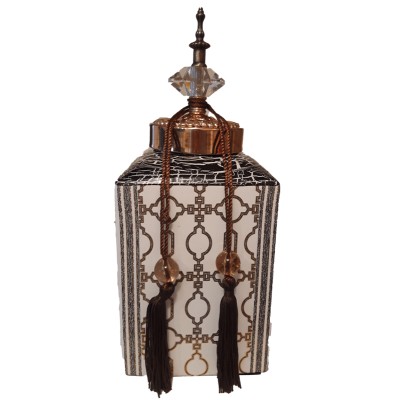 Βάζο Τζαρ Κεραμικό Με Καπάκι/Φούντα WB16-1-2003