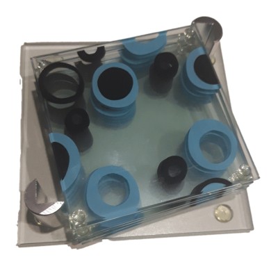 Σετ 6 Γυάλινα Τετράγωνα Σουβέρ