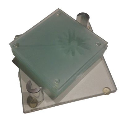 Σετ 6 Γυάλινα Τετράγωνα Σουβέρ