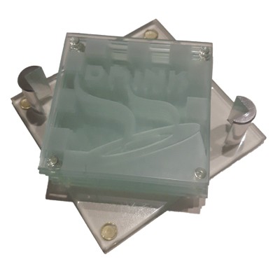 Σετ 6 Γυάλινα Τετράγωνα Σουβέρ