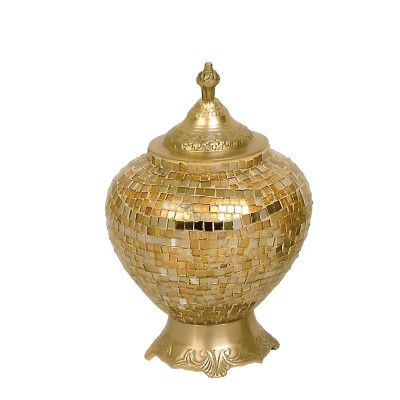 Φοντανιέρα Γυάλινη με Καπάκι Ανάγλυφο Σχέδιο