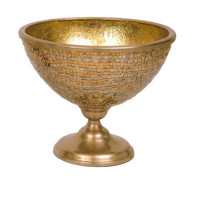 Κουπ Γυάλινo Διακοσμητικό Ψηφιδωτό Χρυσό