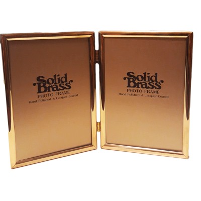 Κορνίζα Χρυσή Διπλή Μεταλλική 614D