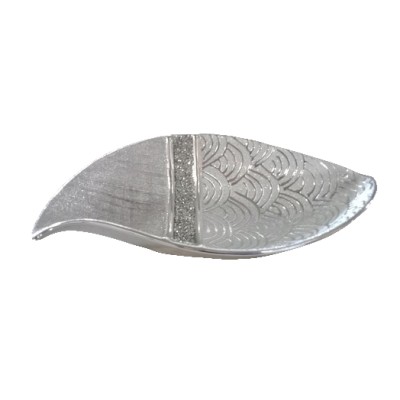 Πιατέλα Κεραμική Ζαχαρί/Ασημί H7921-DJ18C