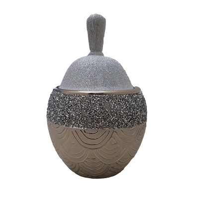 Φοντανιέρα Κεραμική με Καπάκι Ζαχαρί/Ασημί H2548-DJ18C