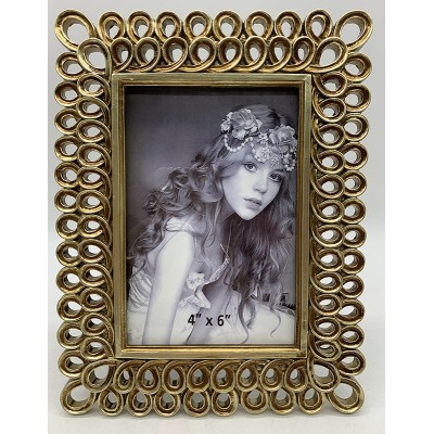 Κορνίζα Polyresin Χρυσή 20578-46-G 10×15εκ.