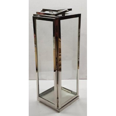 Φανάρι Μεταλλικό Ασημί 18x18x52εκ.