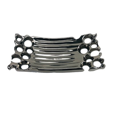 Κουπ κεραμικό διακοσμητικό ασημί 35X8.5X16.5εκ.