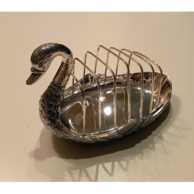 Επάργυρος κύκνος για Σουβέρ & Χαρτοπετσετοθήκη 14εκ.