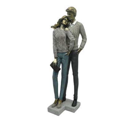 Διακοσμητική Πολυεστερική Φιγούρα Ζευγάρι Μοντέρνο 15.5x11x41.5εκ