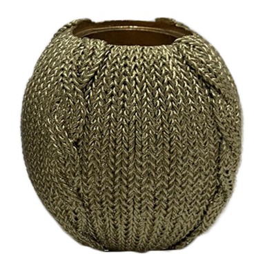 Κηροπήγιο Polyresin Light Green Χρυσό 8.5x8.5εκ