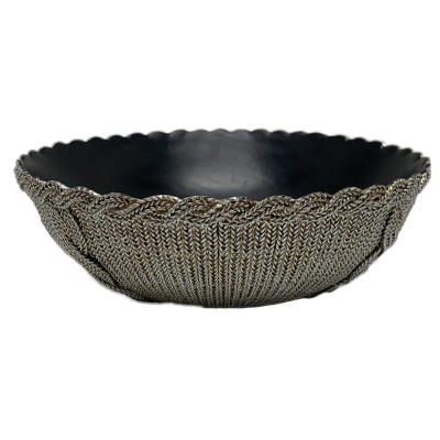 Polyresin Ασημί-Μαύρο Κουπ 25x25εκ