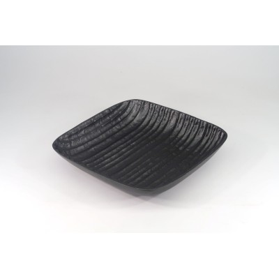 Διακοσμητικό Μπωλ Μεταλλικό Μαύρο Τετράγωνο 31x31x6cm