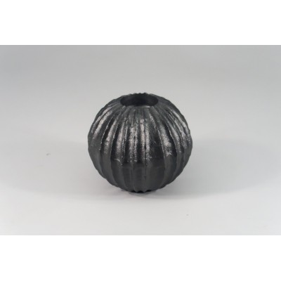 Μεταλλικό Στρογγυλό Κηροπήγιο Για Ρεσώ Μαύρο 12x10.5cm