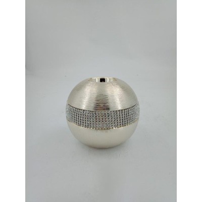 Στρογγυλό Διακοσμητικό Σαμπανιζέ Κεραμικό Κηροπήγιο Για Ρεσώ 12x12x10.8cm