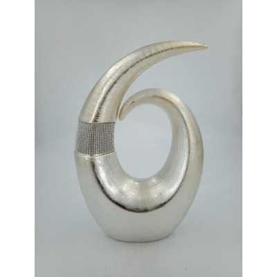 Διακοσμητική Κεραμική Σαμπανιζέ Φλόγα Με Στρας 26x12x38.5cm