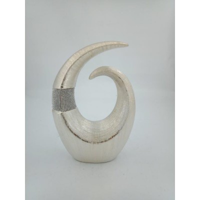 Διακοσμητική Κεραμική Σαμπανιζέ Φλόγα Με Στρας 20x9.5x30cm