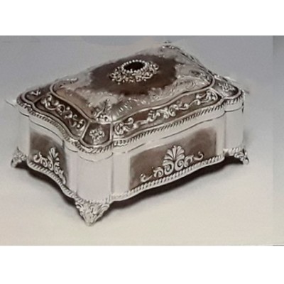 Μπιζουτιέρα Επάργυρη Λακαριστή 18.7x14.5x10.1cm