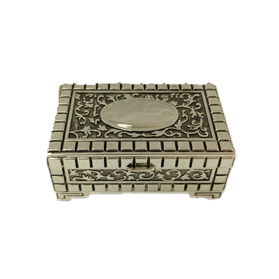 Μπιζουτιέρα Επάργυρη Λακαριστή 9x6.5x4cm