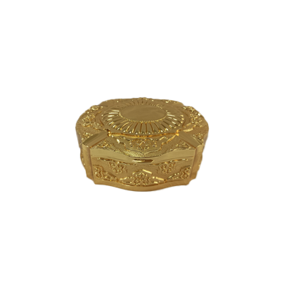 Μπιζουτιέρα Επάργυρη Λακαριστή Χρυσή Οβάλ 12.6x10.3x5.8cm