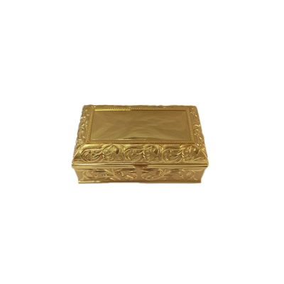 Μπιζουτιέρα Επάργυρη Λακαριστή Χρυσή Ορθογώνια 13x8.2x5.5cm