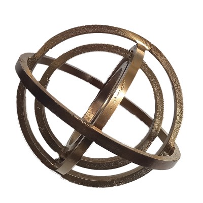 Μεταλλική Διακοσμητική Χρυσή Επιτραπέζια Σφαίρα 20x18εκ.