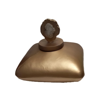 Διακοσμητική Γυάλινη Χρυσή Μποτίλια 22.86x22.86x20.96εκ.