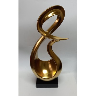 Κεραμικό Διακοσμητικό Σχέδιο Αφηρημένο Σχέδιο Σε Χρυσό Ματ 50cm