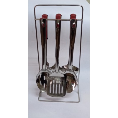 Σετ 6τμχ Κουτάλες Ανοξείδωτες Με Ανοξείδωτη Βάση 31x15cm