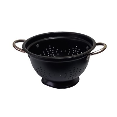 Ανοξείδωτο Σουρωτήρι Ζυμαρικών σε Μαύρο Χρώμα 14x22.5cm